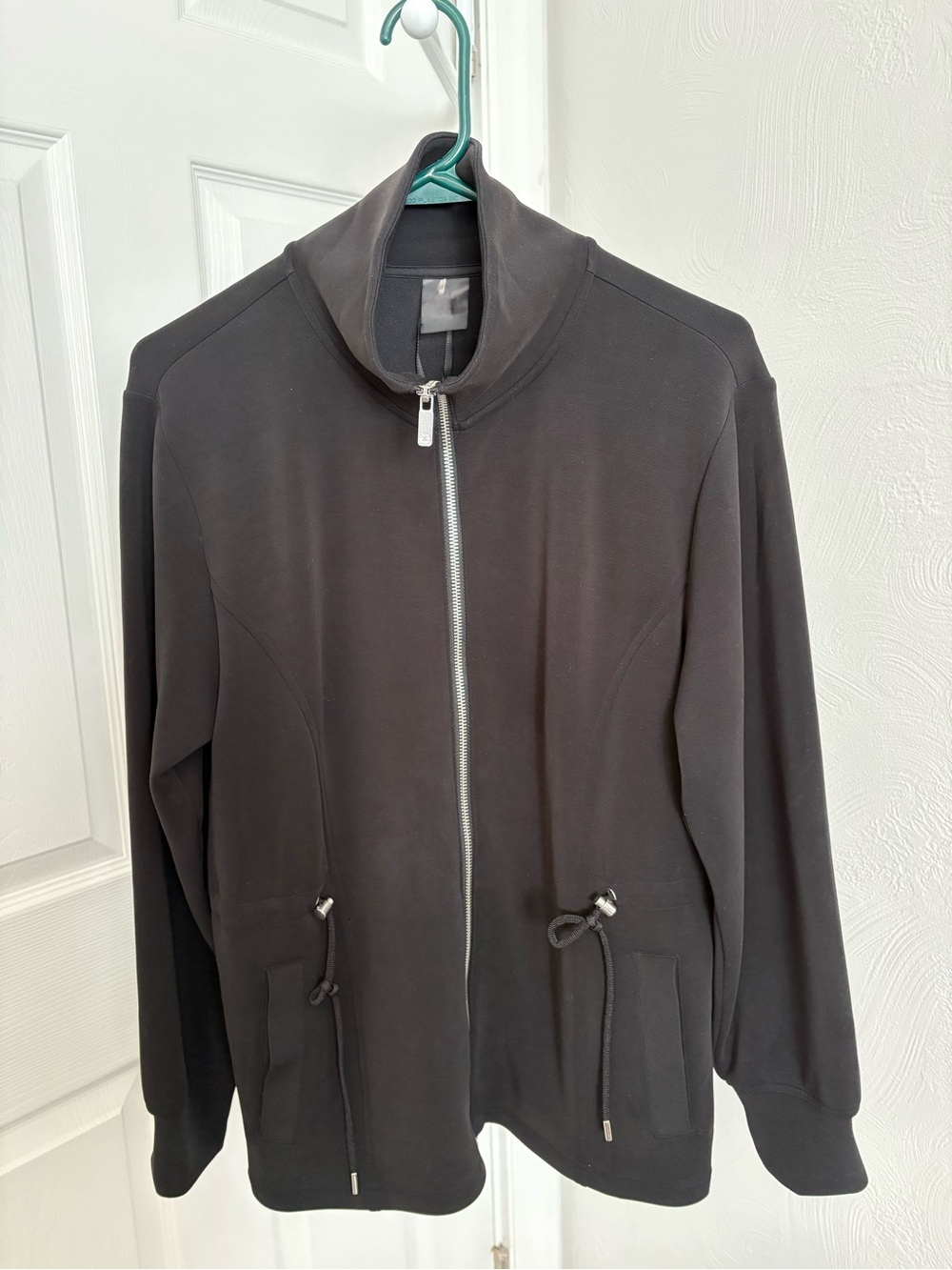 Calia Black Full-Zip Funnel Neck sweatshirt
